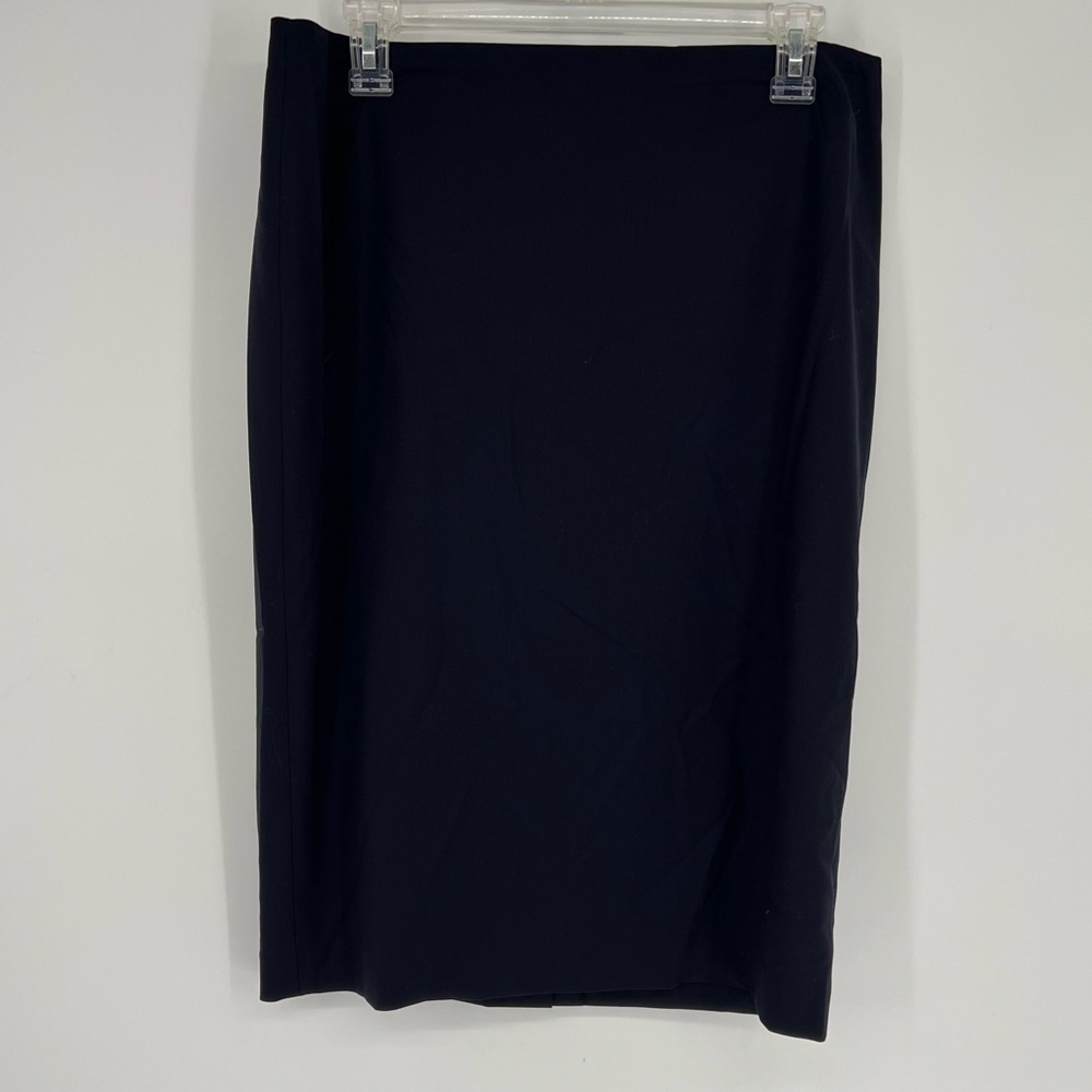 Lafayette 148‎ Navy Blue Wool Blend Pencil Skirt - Picture 11 of 11